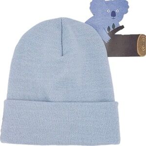 New light blue 100% WOOL warm beanie 3-15